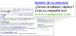 B&uacute;squeda en Google AdWords&trade;